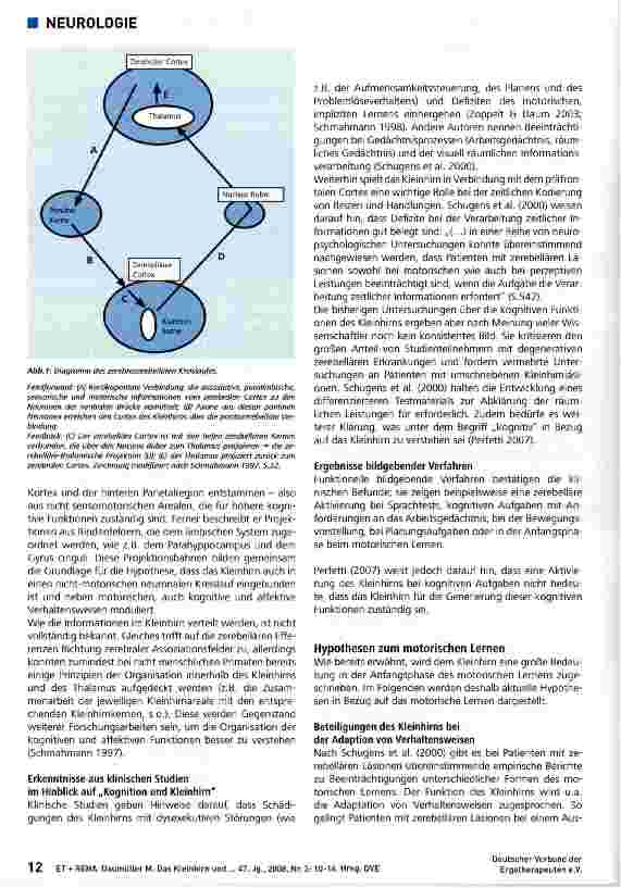 Vorschauseite 3: Das Kleinhirn und das zerebropontozerebelläre System