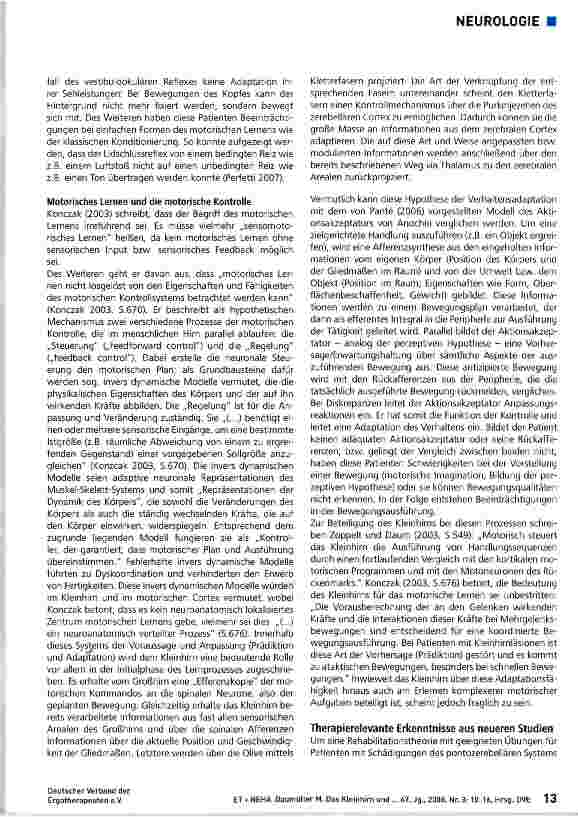 Vorschauseite 4: Das Kleinhirn und das zerebropontozerebelläre System