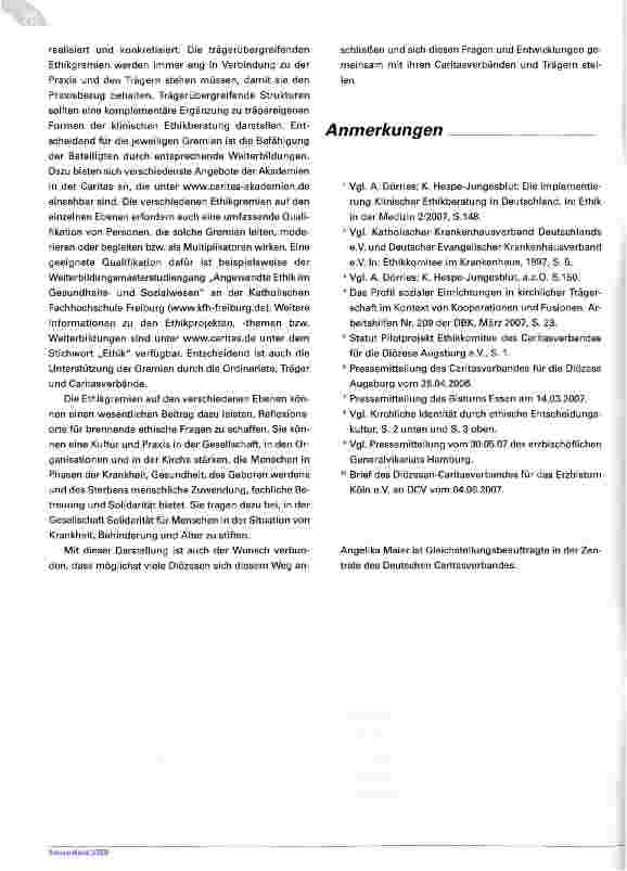 Vorschauseite 6: Vom Ethikkomitee zu Ethikprojekten