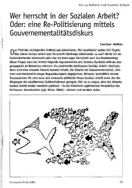 Vorschauseite 1: Wer herrscht in der Sozialen Arbeit? Oder: eine Re-Politisierung mittels Gouvernementalitätsdiskurs