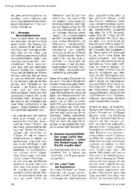 Vorschauseite 4: Wer herrscht in der Sozialen Arbeit? Oder: eine Re-Politisierung mittels Gouvernementalitätsdiskurs