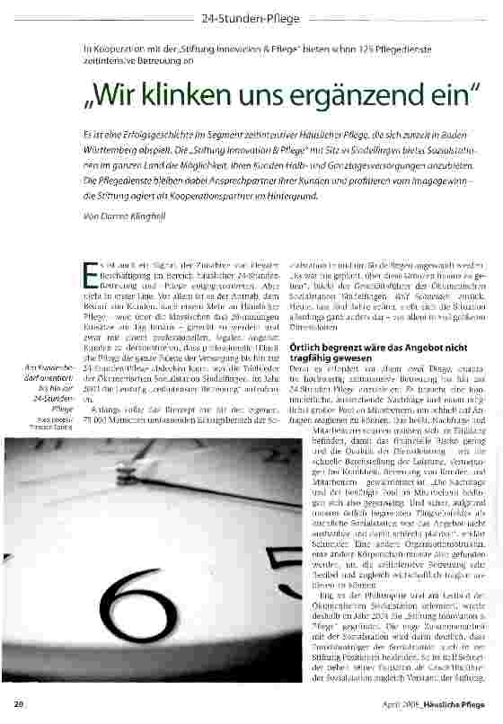 Vorschauseite 1: Wir klinken uns ergänzend ein