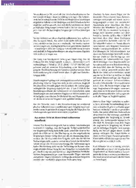Vorschauseite 2: Urteil des SG Freiburg zur Spruchpraxis der Schiedsstelle in Baden-Württemberg