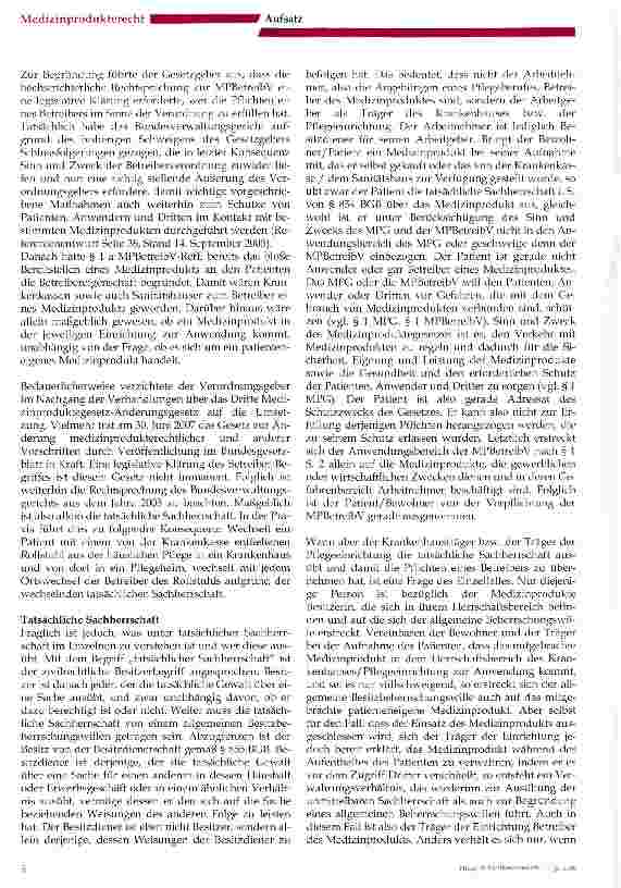 Vorschauseite 3: Patienteneigene Medizinprodukte ein Haftungsrisiko! ?