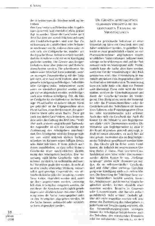 Vorschauseite 2: PERSÖNLICHE VORTEILSNAHME/ TÄGLICHE PRAXIS UND ÄNGSTE DER GRENZÜBERSCHREITUNG!
