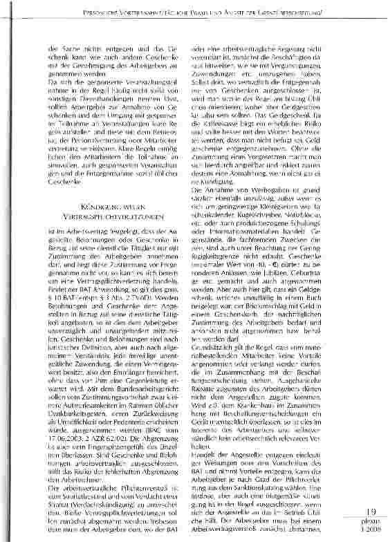Vorschauseite 3: PERSÖNLICHE VORTEILSNAHME/ TÄGLICHE PRAXIS UND ÄNGSTE DER GRENZÜBERSCHREITUNG!