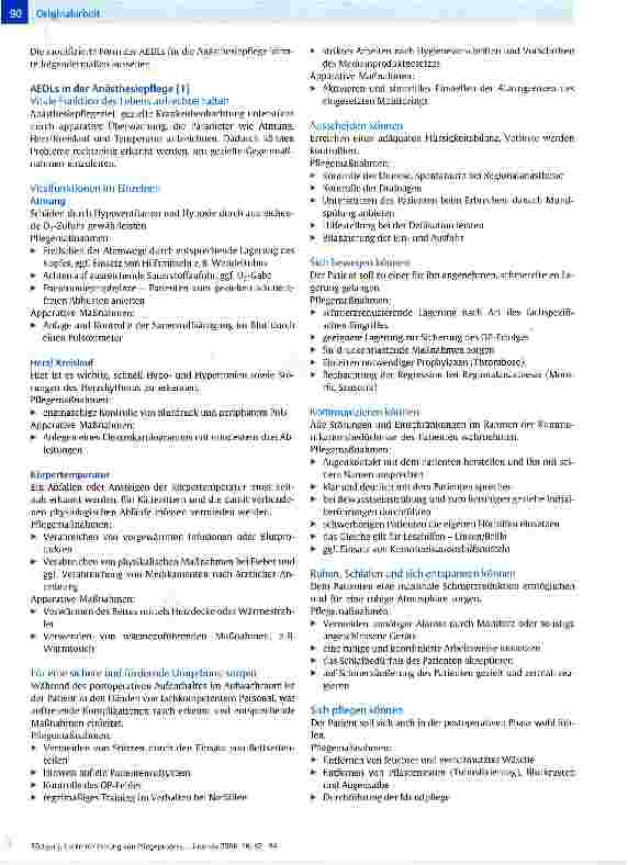 Vorschauseite 4: Implementierung von Pflegeprozess und Pflegedokumentation in der anästhesiologischen Tätigkeit