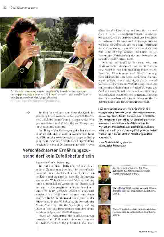 Vorschauseite 3: Mit Kennzahlen gegen Mangelernährung