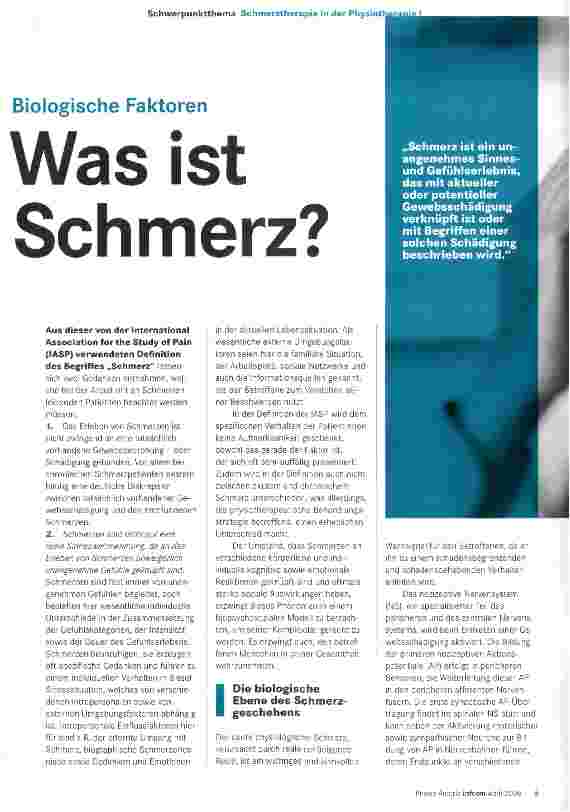 Vorschauseite 1: Was ist Schmerz?