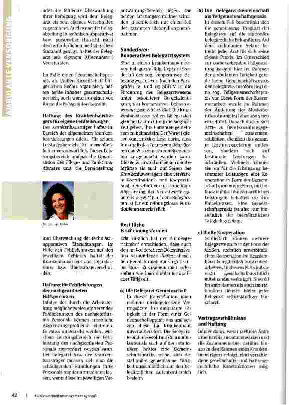 Vorschauseite 2: Risiko Belegarzt?