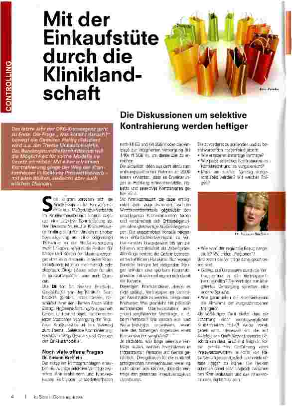 Vorschauseite 1: Mit der Einkaufstüte durch die Kliniklandschaft