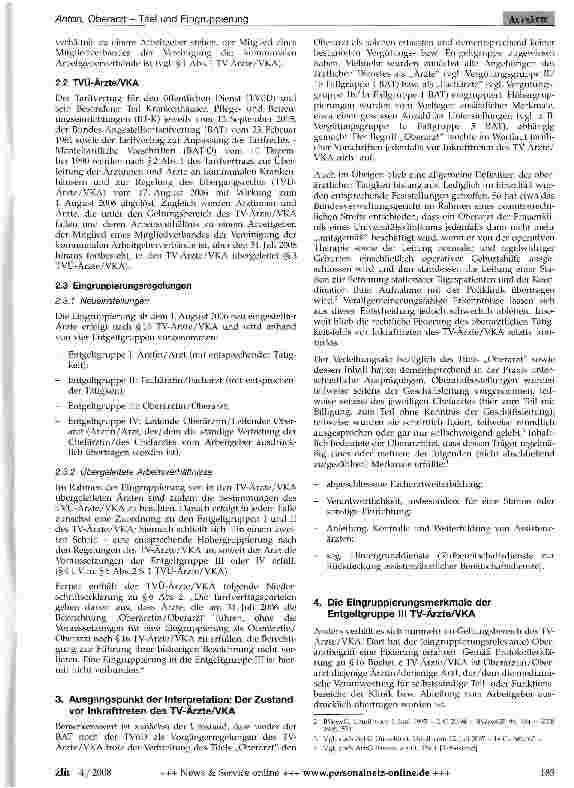Vorschauseite 2: Oberarzt - Titel und Eingruppierung