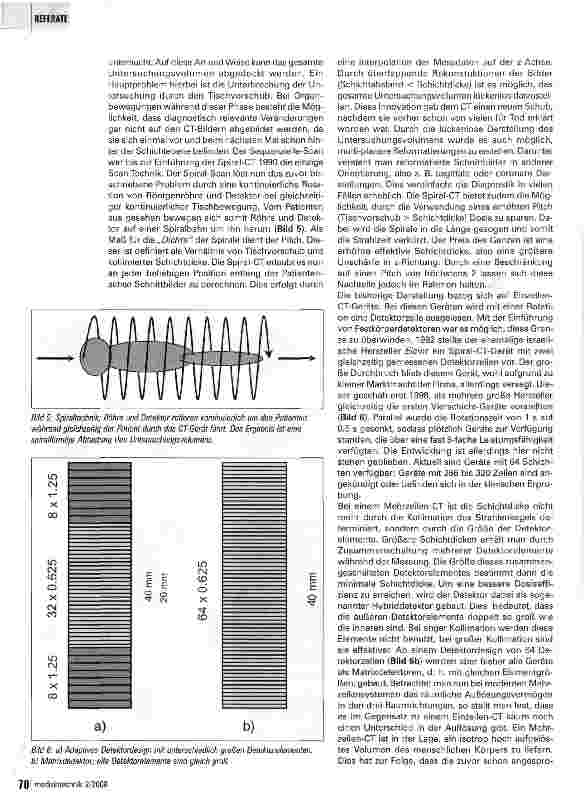 Vorschauseite 4: Computertomographie -Technik und Strahlenexposition