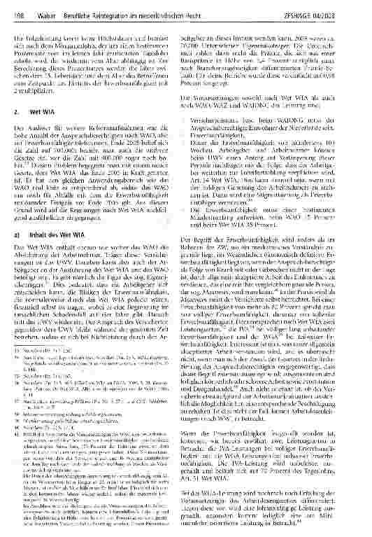 Vorschauseite 4: Berufliche Reintegration im niederländischen Recht