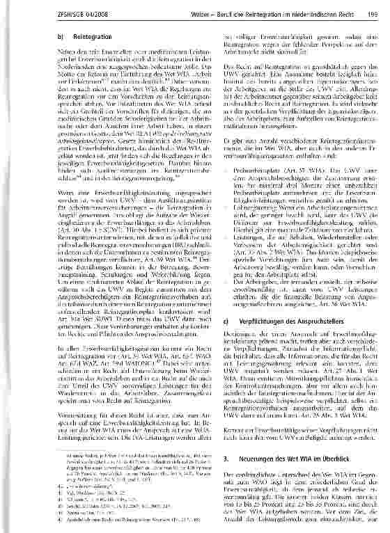 Vorschauseite 5: Berufliche Reintegration im niederländischen Recht