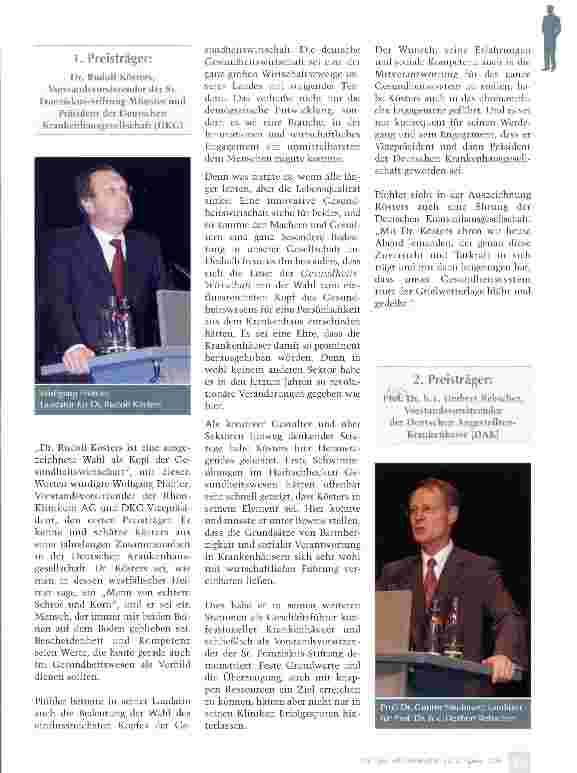 Vorschauseite 2: Kopf der Gesundheitswirtschaft 2008