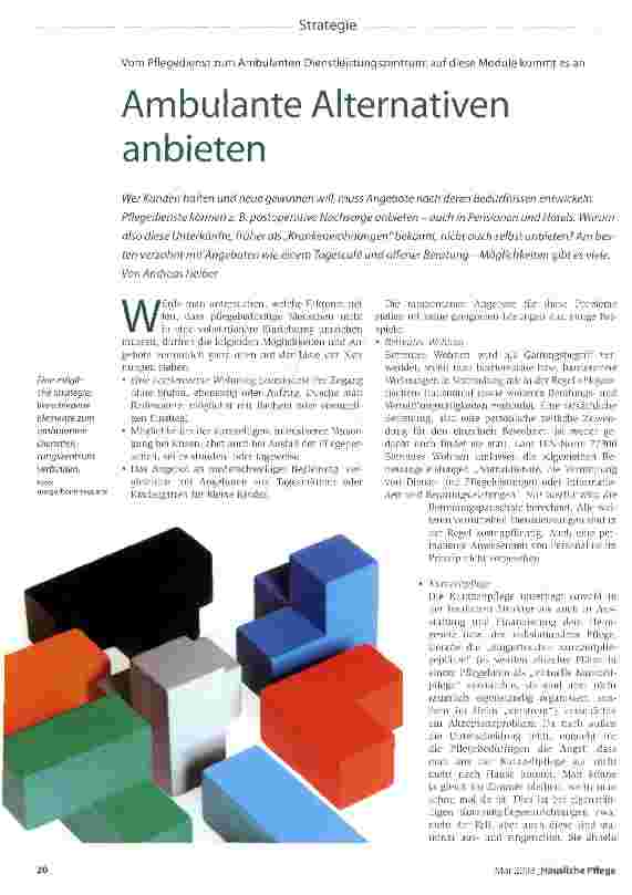 Vorschauseite 1: Ambulante Alternativen anbieten
