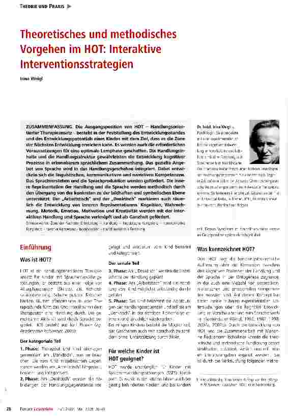 Vorschauseite 1: Theoretisches und methodisches Vorgehen im HOT: Interaktive Interventionsstrategien