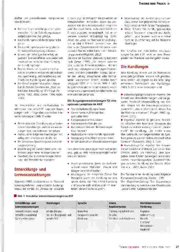 Vorschauseite 2: Theoretisches und methodisches Vorgehen im HOT: Interaktive Interventionsstrategien