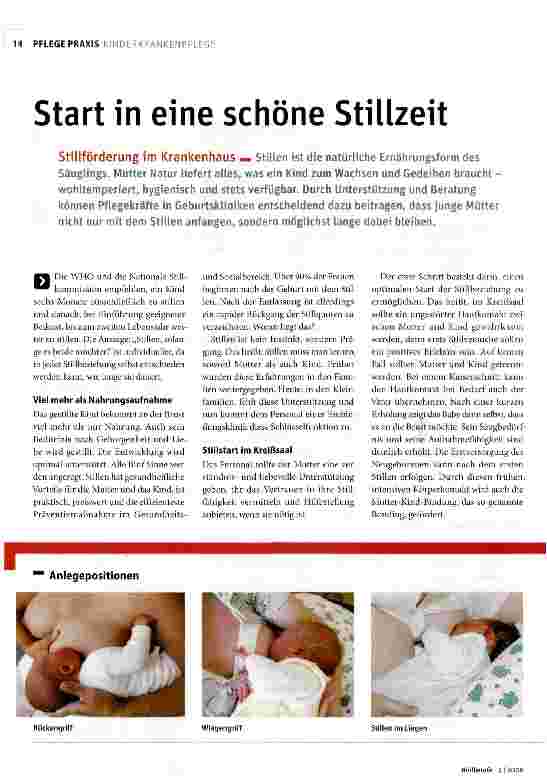 Vorschauseite 1: Start in eine schöne Stillzeit