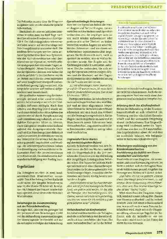 Vorschauseite 2: Qualitative Untersuchung zu Belastungen von Brustkrebspatientinnen in stationärer Ersttherapie
