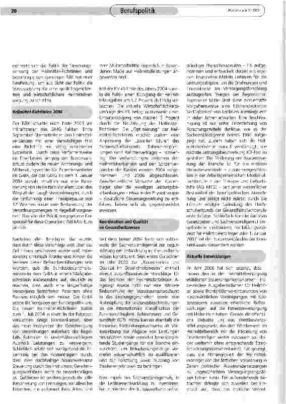 Vorschauseite 5: Die Dauerreform der Heilmittelbranche (Teil 2)