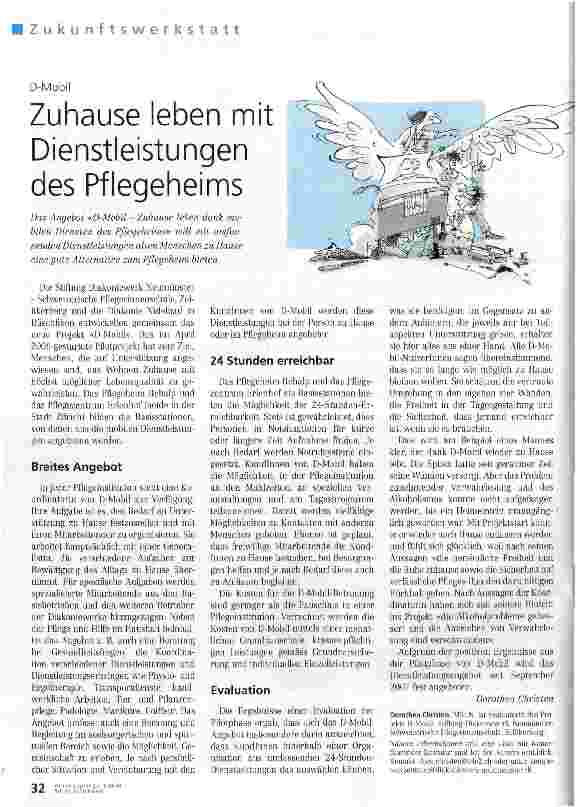 Vorschauseite 1: Zuhause leben mit Dienstleistungen des Pflegeheims