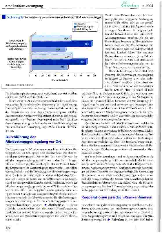 Vorschauseite 5: Umsetzung der Mindestmengenregelung im Krankenhaus