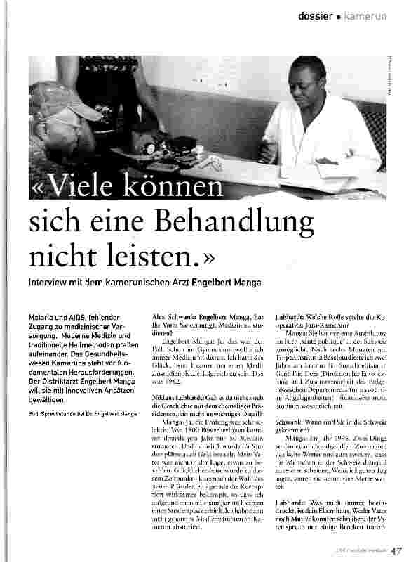 Vorschauseite 1: Viele können sich eine Behandlung nicht leisten