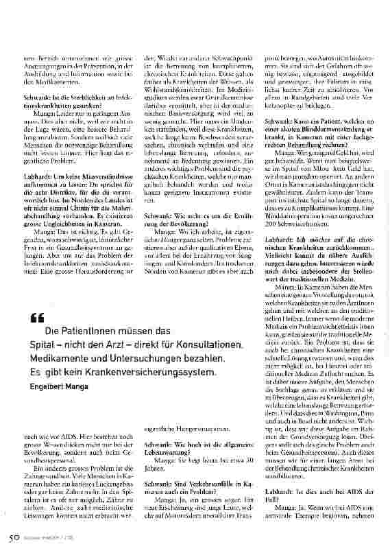 Vorschauseite 4: Viele können sich eine Behandlung nicht leisten