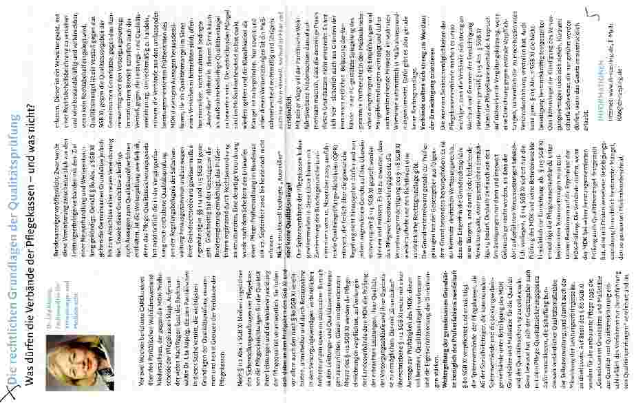 Vorschauseite 1: Die rechtlichen Grundlagen der QualitätsprüfungWas dürfen die Verbände der Pflegekassen - und was nicht?