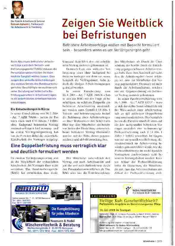 Vorschauseite 1: Zeigen Sie Weitblick bei Befristungen