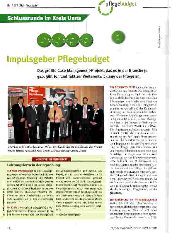 Vorschauseite 1: Impulsgeber Pflegebudget