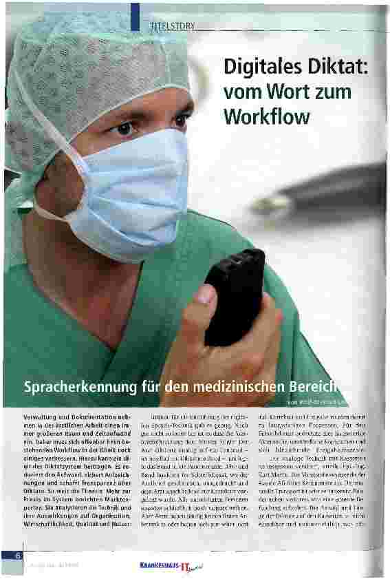 Vorschauseite 1: Digitales Diktat: Vom Wort zum Workflow