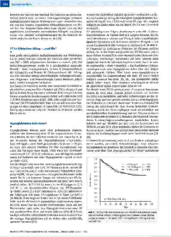 Vorschauseite 4: Stresshyperglykämie und intensivierte Insulintherapie in der Intensivmedizin - Freund oder Feind?