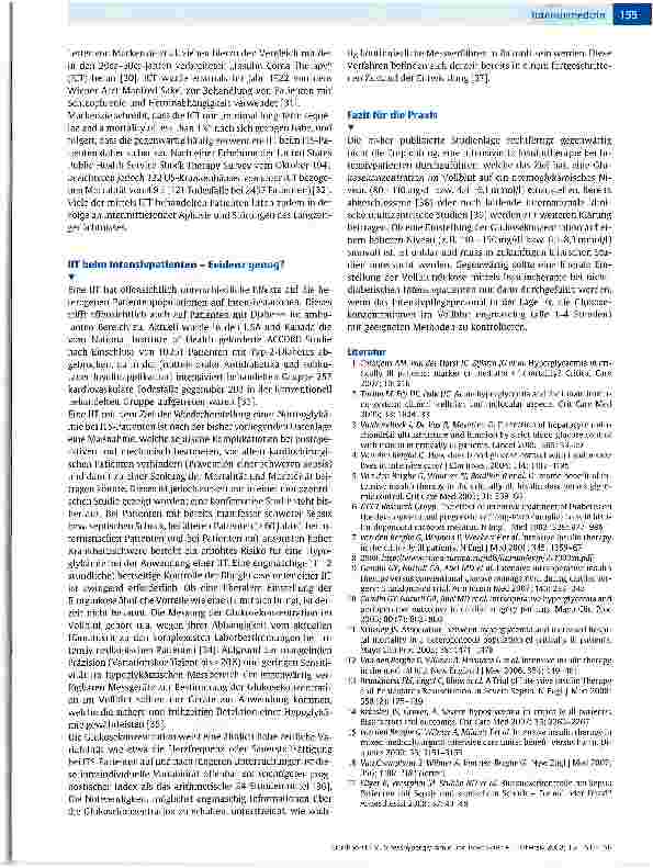 Vorschauseite 5: Stresshyperglykämie und intensivierte Insulintherapie in der Intensivmedizin - Freund oder Feind?