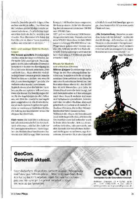 Vorschauseite 2: Neue Wege in der Bestattungskultur