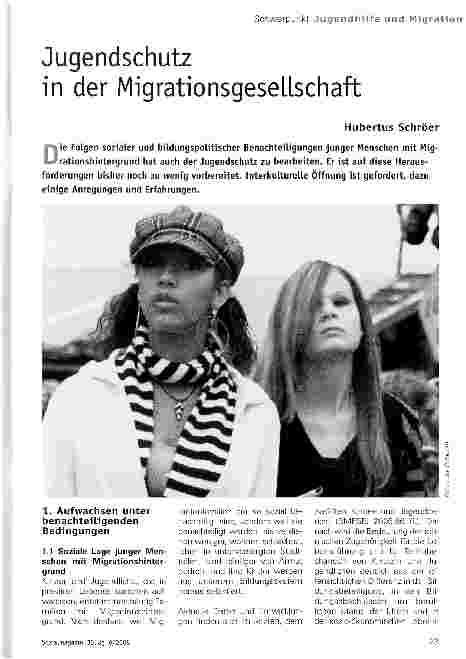 Vorschauseite 1: Jugendschutz in der Migrationsgesellschaft