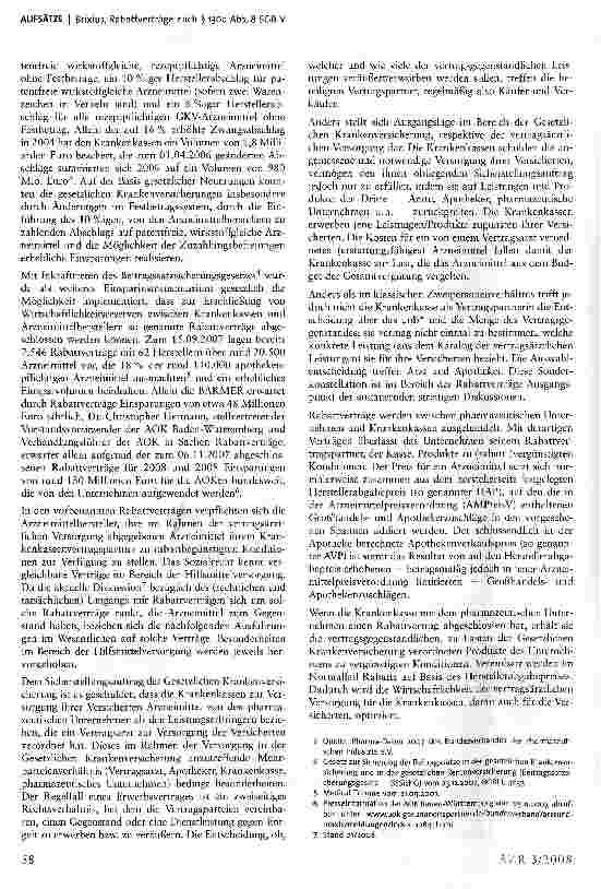 Vorschauseite 2: Rabattverträge nach § 130a Abs. 8 SGB V