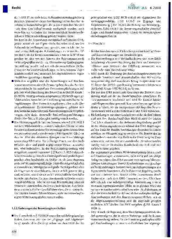 Vorschauseite 4: Das Bilanzrechtsmodernisierungs-gesetz (BilAAoG) und seine Auswirkungen auf den Jahresabschluss von Krankenhäusern und Pflegeeinrichtungen (I)