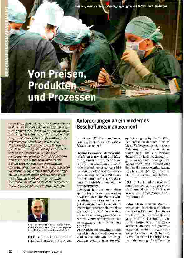 Vorschauseite 1: Von Preisen, Produkten und Prozessen