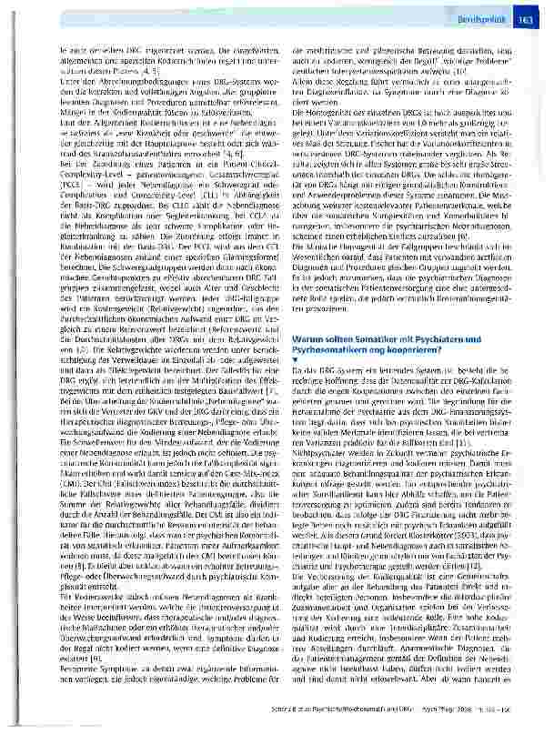Vorschauseite 2: Psychiatrie/Psychosomatik und DRG: Der psychiatrische psychosomatische Konsiliardienst hat Auswirkungen auf die Erlössituation einer Klinik