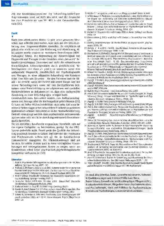 Vorschauseite 5: Psychiatrie/Psychosomatik und DRG: Der psychiatrische psychosomatische Konsiliardienst hat Auswirkungen auf die Erlössituation einer Klinik