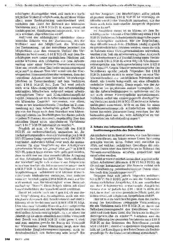 Vorschauseite 3: Betriebliches Eingliederungsmanagement: Individualund kollektivrechtliche Aspekte sowie aktuelle Rechtsprechung