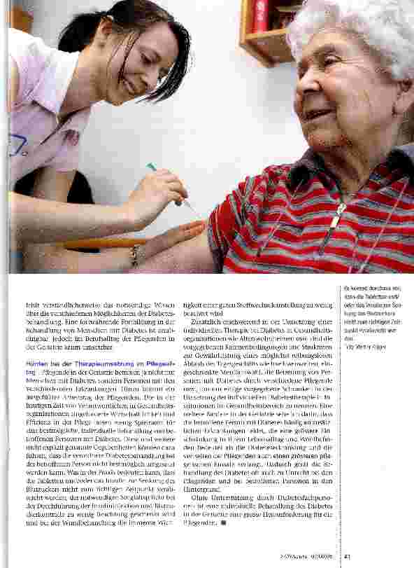 Vorschauseite 3: Diabetes Typ 2 in der Geriatrie- Pflegerische Herausforderung