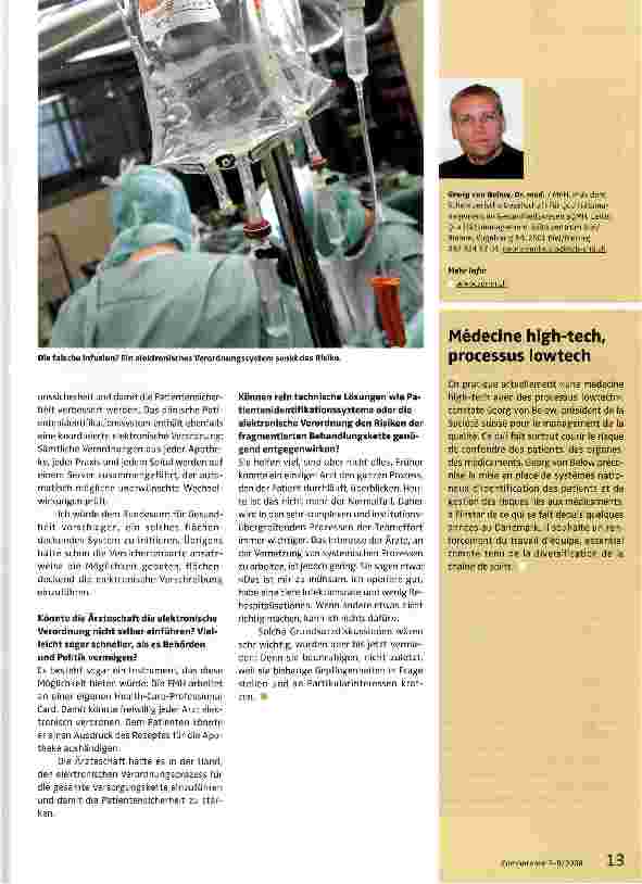 Vorschauseite 2: Wir machen Hightech-Medizin mit Lowtech-Abläufen