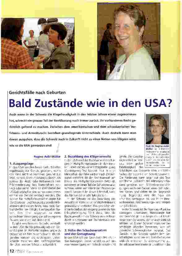 Vorschauseite 1: Bald Zustände wie in den USA?