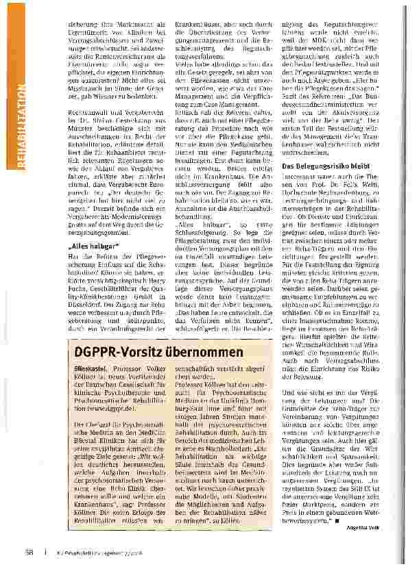 Vorschauseite 2: Politik versteht von der Reha nichts. Kritisches und Informatives auf dem 2. Deutschen REHA-Rechtstagin Berlin