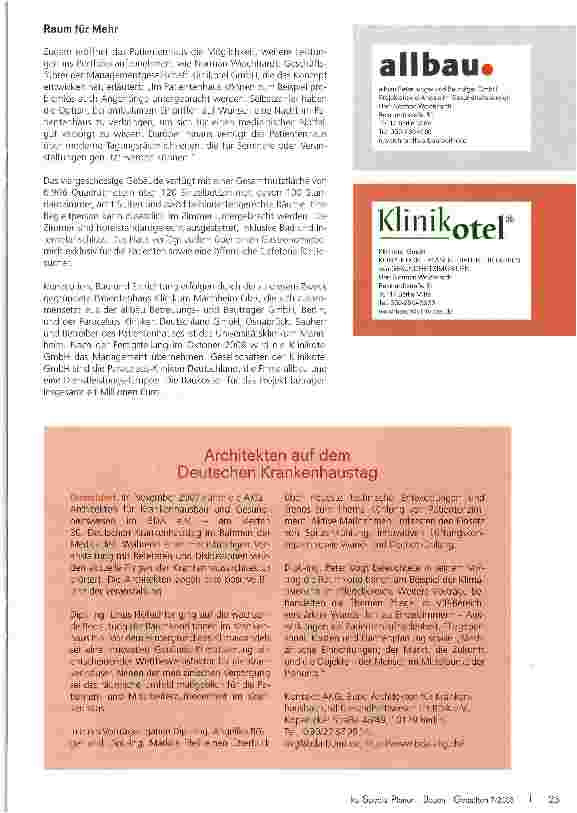 Vorschauseite 2: Richtfest am Patientenhaus Mannheim. Innovatives Klinikprojekt zur Unterbringung von Patienten nimmt Formen an