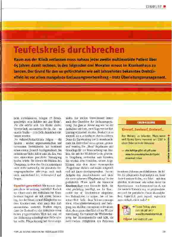 Vorschauseite 2: Teufelskreis durchbrechen